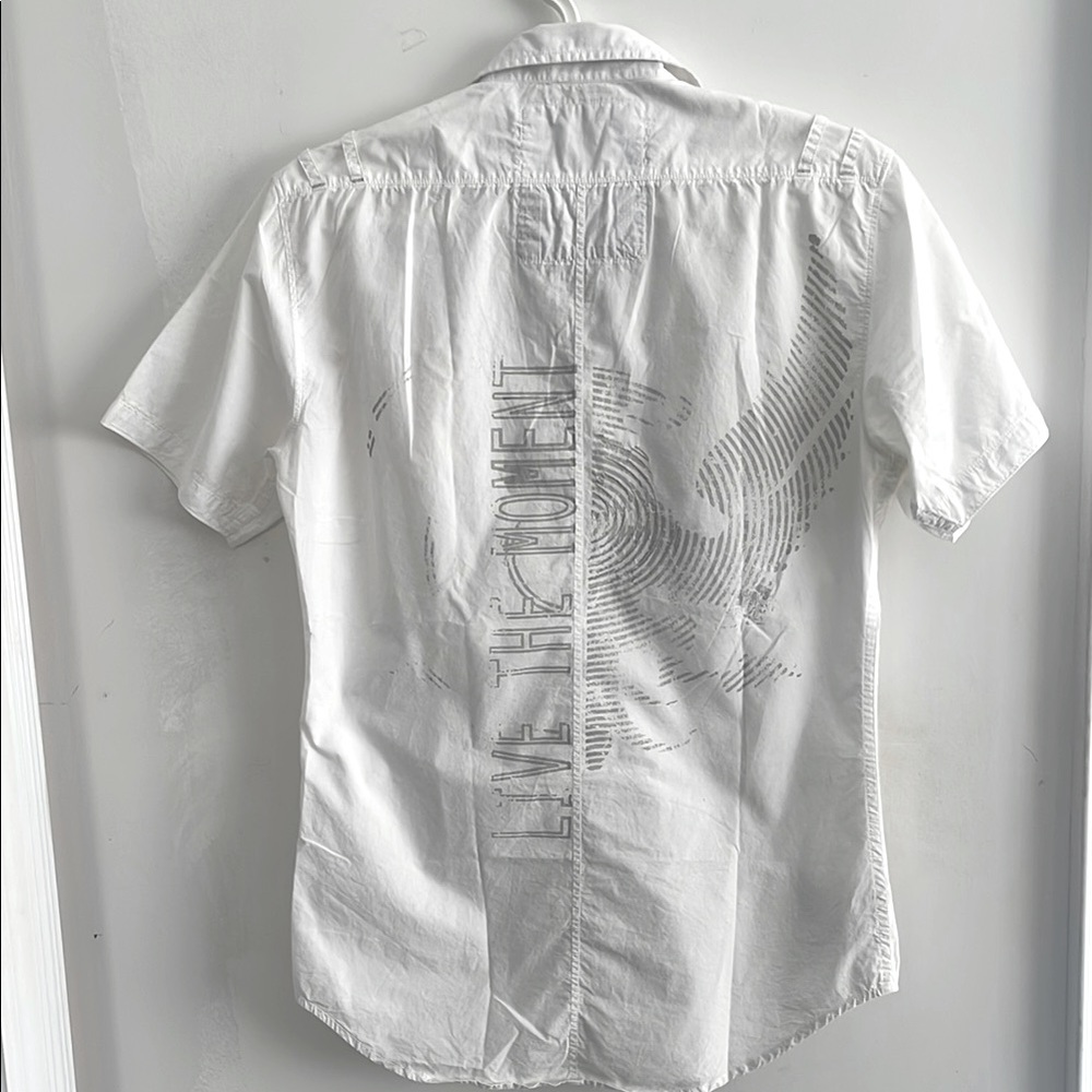 Guess Men's Cotton White Button Down Shirt - Picture 7 of 16